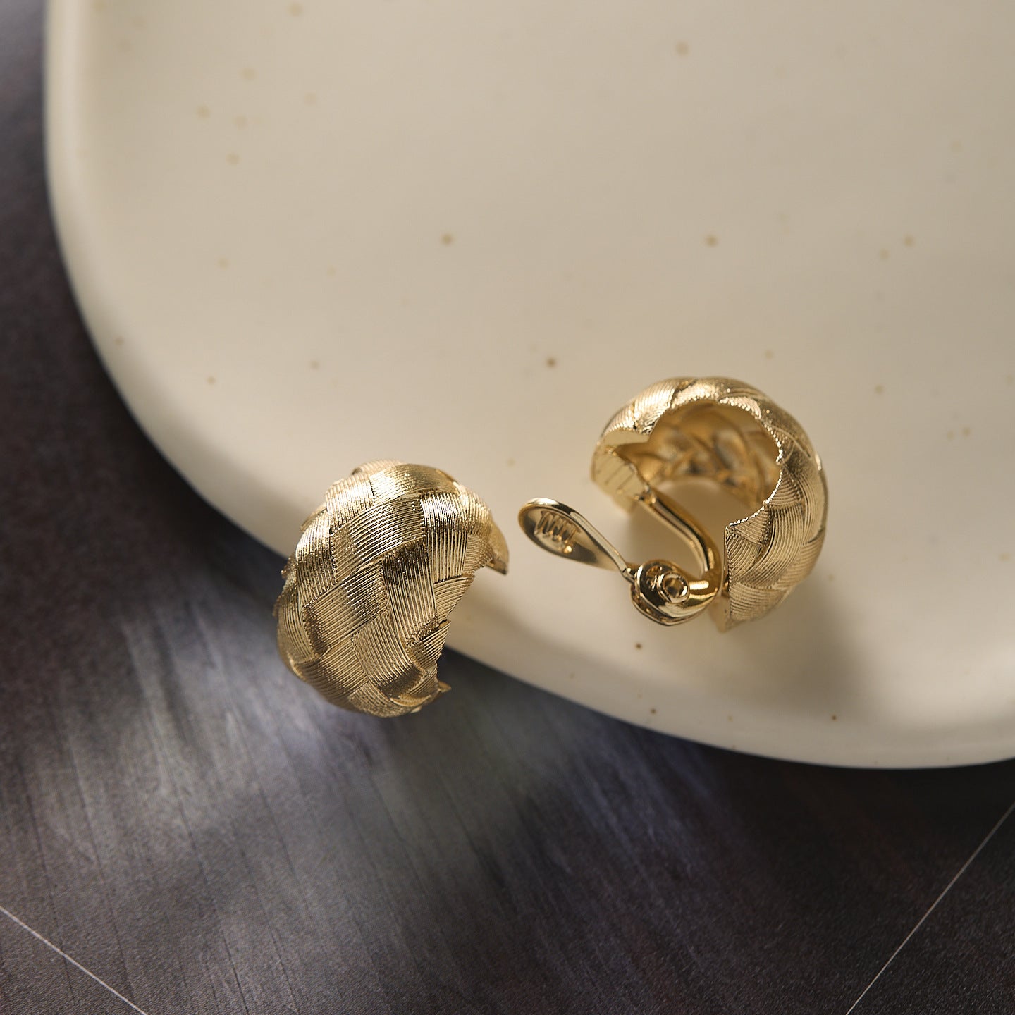 Woven Vine Two-color Optional Resistance Ear Clip Earrings