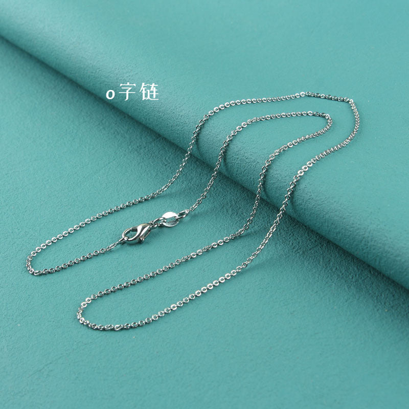 Gold Clavicle Chain Alloy Sier Melon Seeds O-shaped Water Necklace