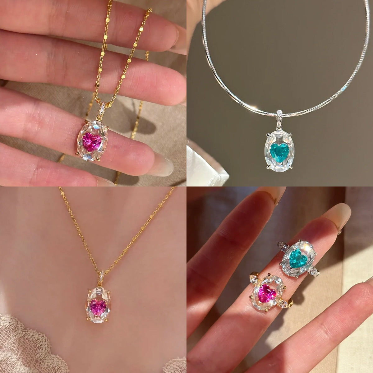Big Diamond Pigeon Blood Red Paired For Jewelry Set