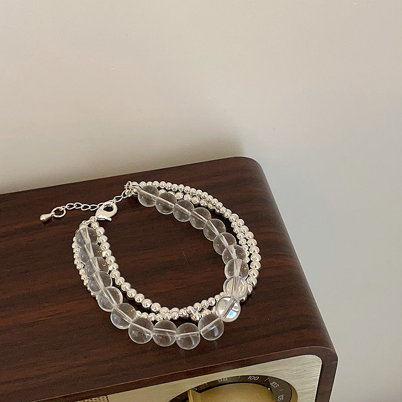 Women's Beaded Splicing Metal Ball Unique Design Sense Personalized Bracelets