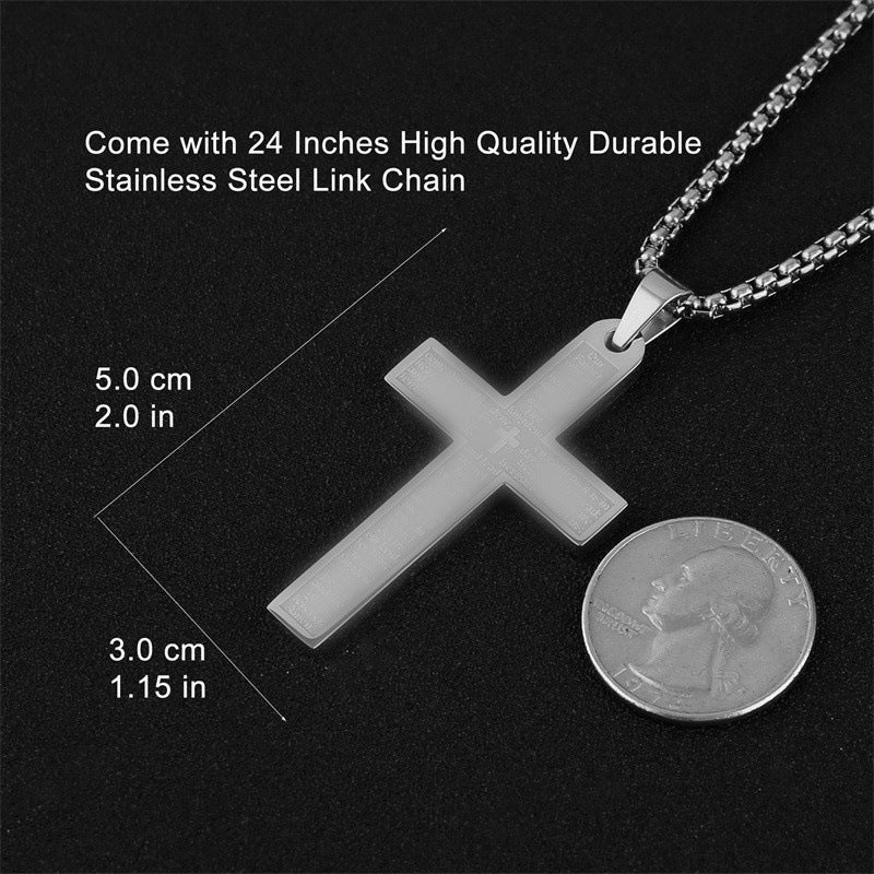 Men's & Women's Stainless Steel Cross Shelf Personalized Hip Hop Titanium Unisex Necklace