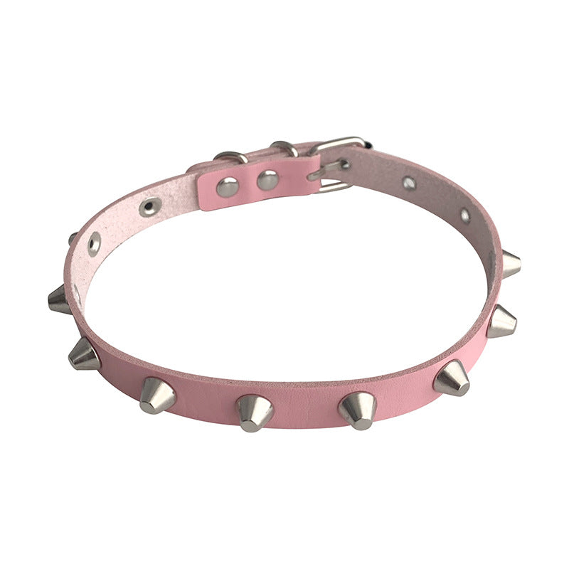 Rivet Punk Metal Rock Couple Trend Clavicle Chain Can Collar