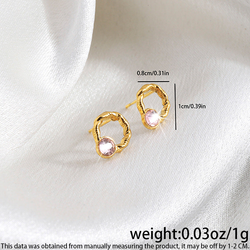 High-grade Fashionable Versatile Micro Diamond Butterfly Earrings