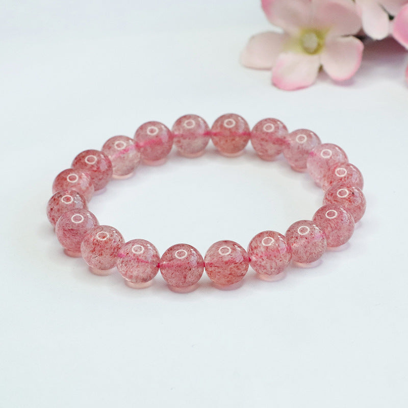 Natural Strawberry Crystal Colored Gems Live Bracelets