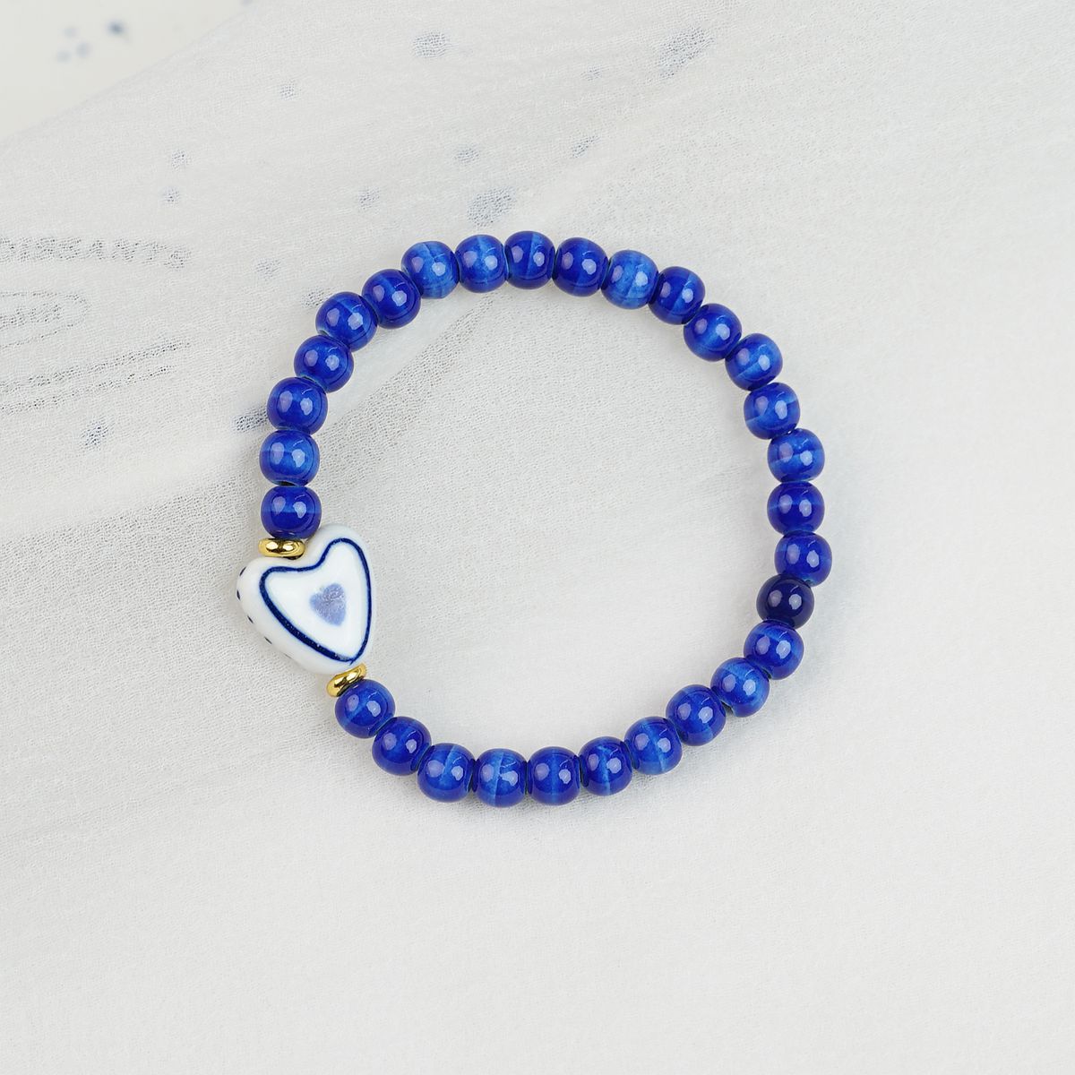 Blue White Porcelain Beaded Travel For Bracelets
