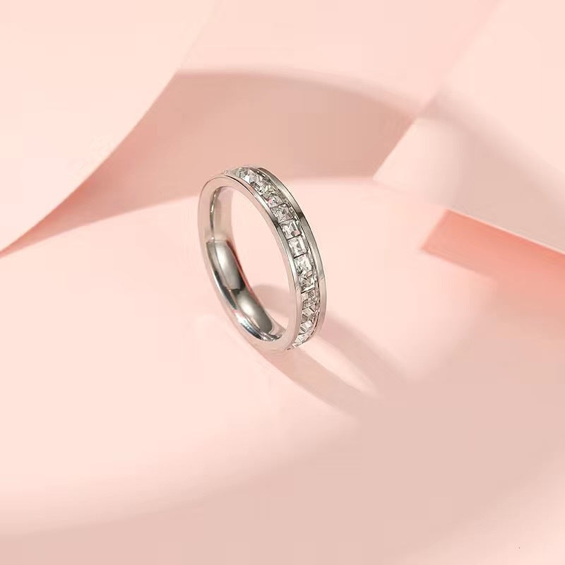 Women's & Men's Source Stainless Steel Titanium Simple Style Rings