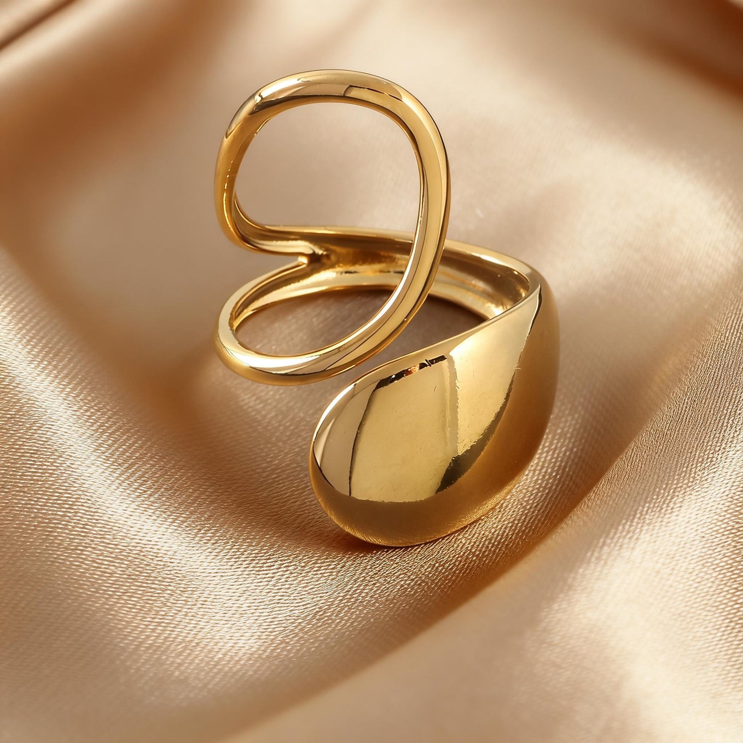 Steel Open-end Niche High-grade Fashion Trend Affordable Luxury Style Ring