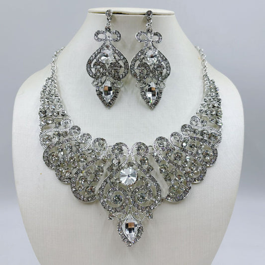 Diamond Collarbone Suite Dress Dinner Female Jewelry Set