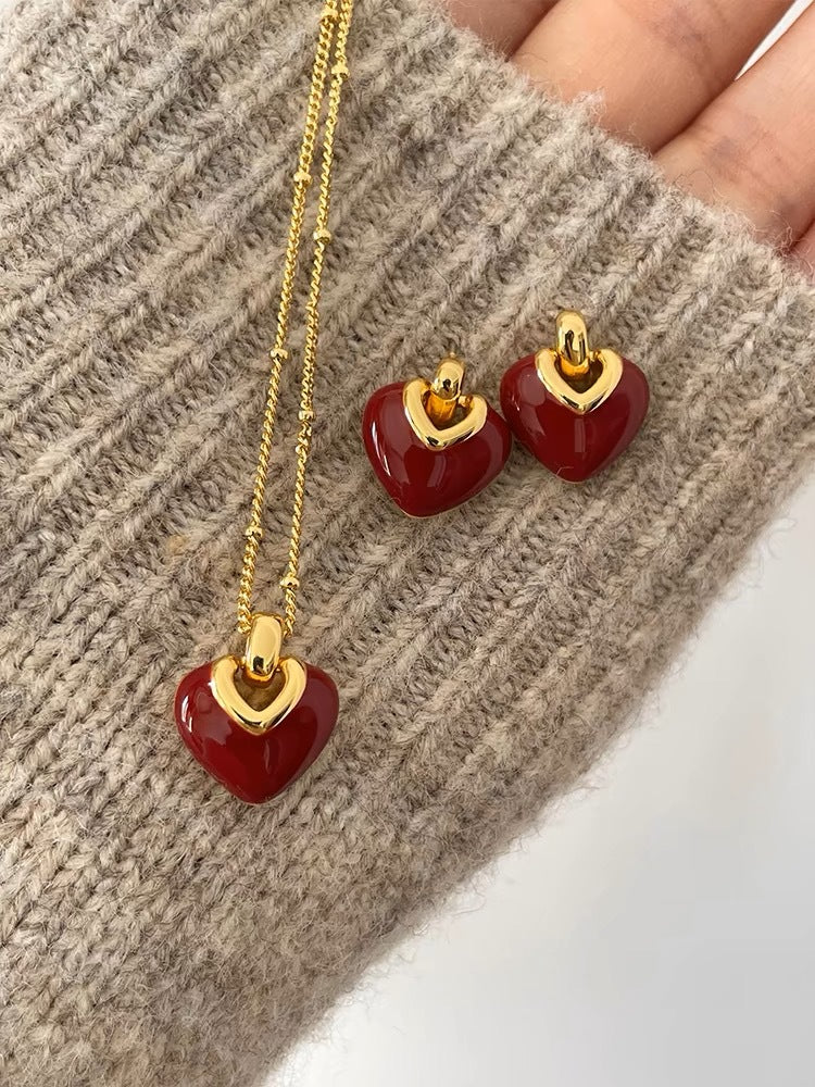 Heart Retro Female Design Sweet High Sense Necklace
