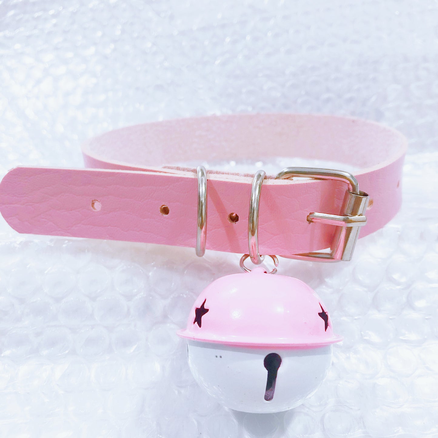 Big Bell Leather Neck Maid Style Drag Collar