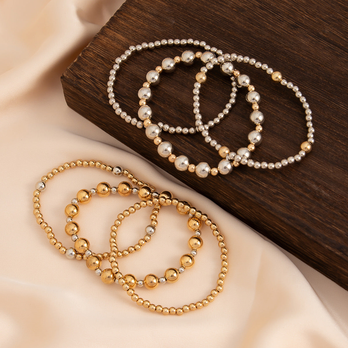 French Beaded Love Simple Imitation Pearl Bracelets
