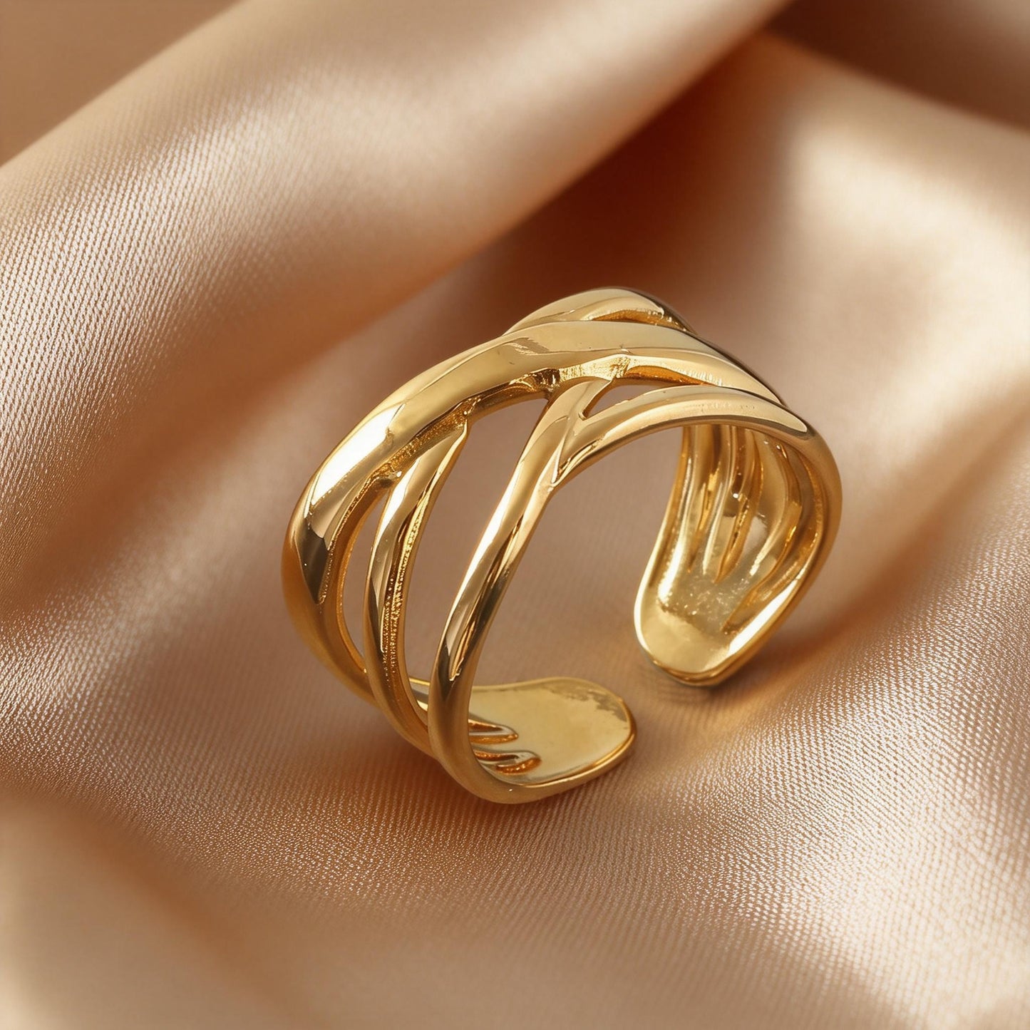 Steel Open-end Niche High-grade Fashion Trend Affordable Luxury Style Ring