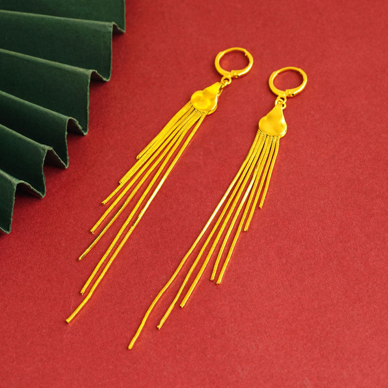 Women's Placer Gold Tassel No Color Fading Rings