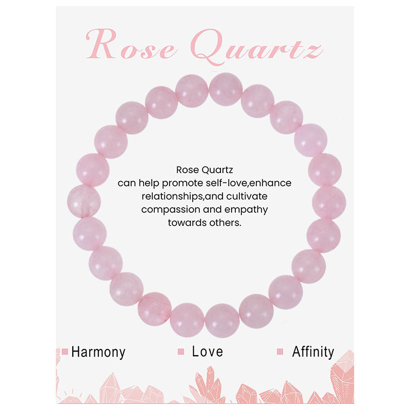 Amethyst Beaded Elastic String Natural Stone Crystal Agate Bracelet