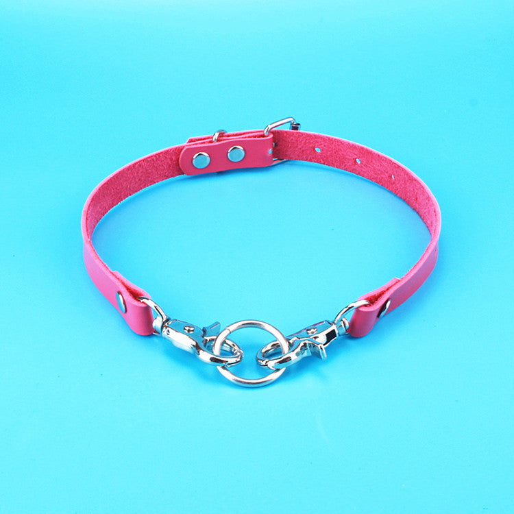 Personalized Simple Leather Buckle Fashion Punk Collar