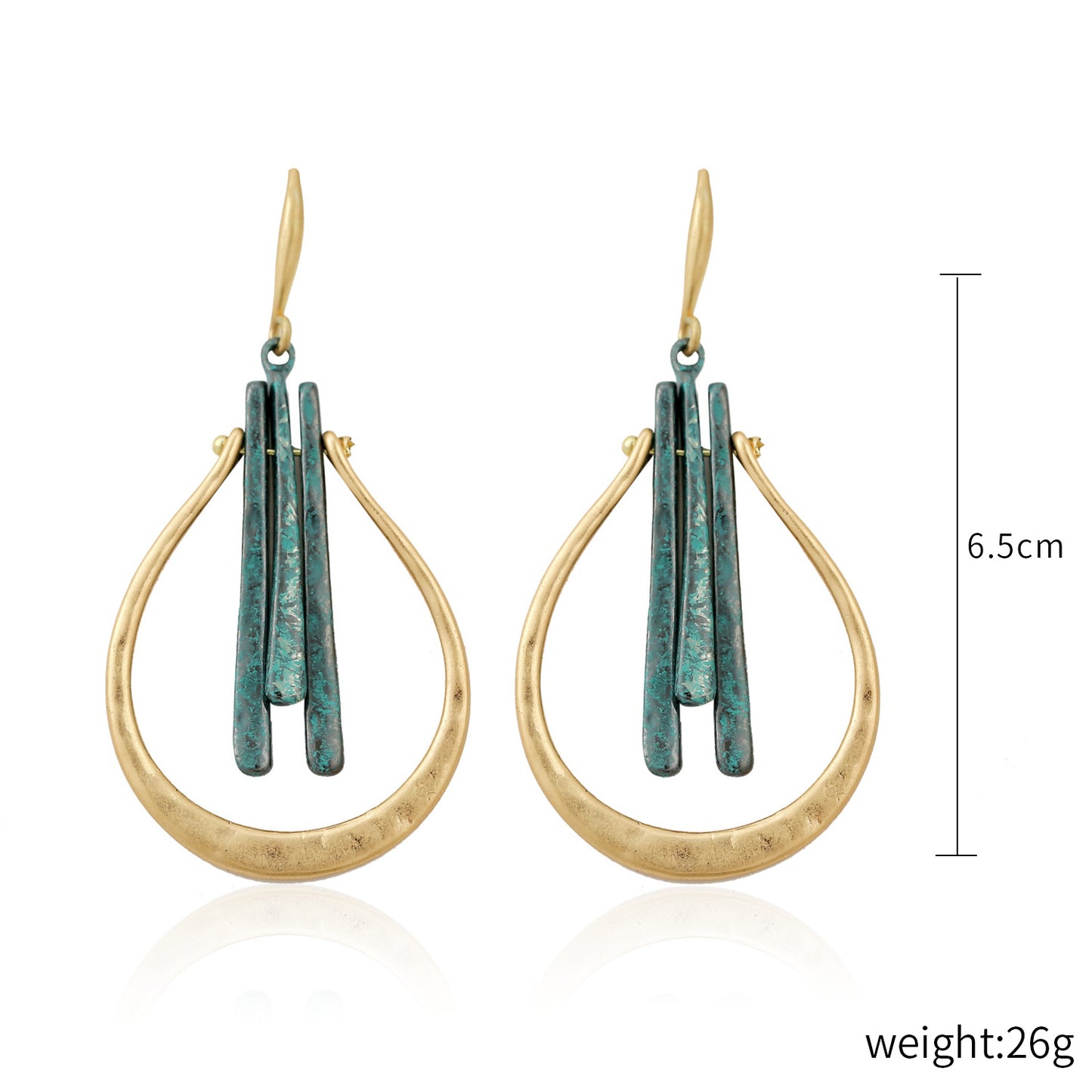 Women's Turquoise High-grade Retro Ethnic Style Fashion Earrings