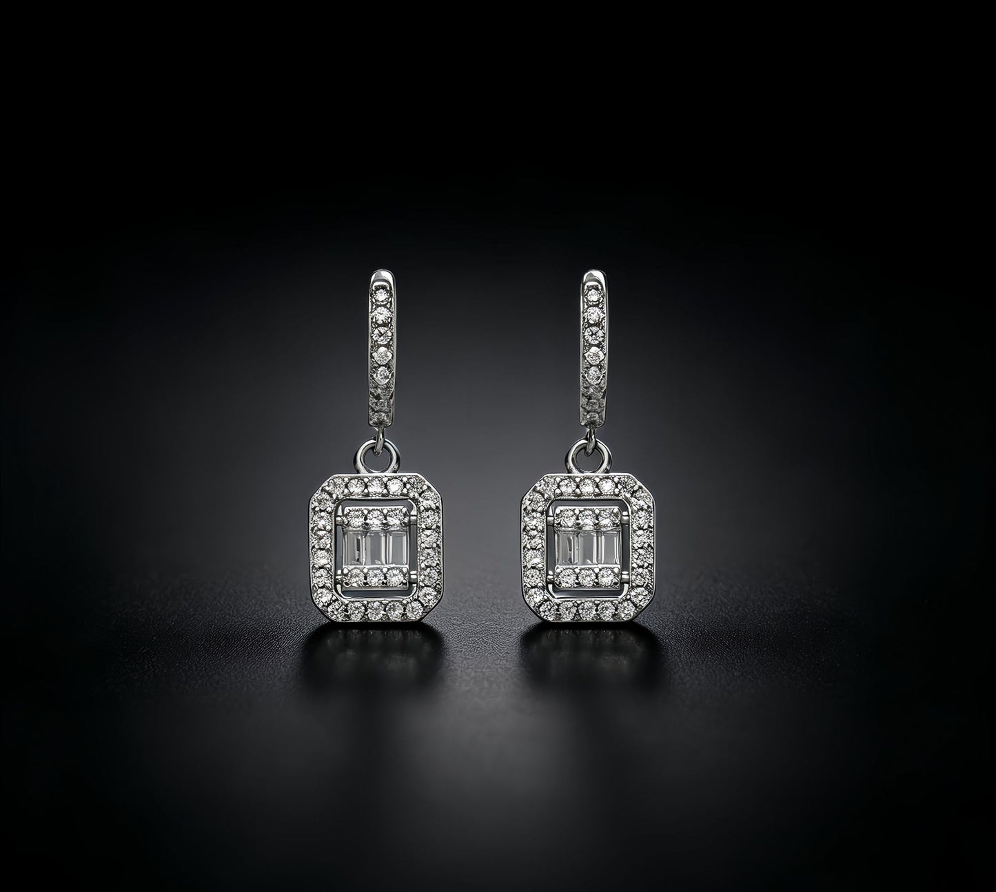 Fashion Style Elegant Generous Cube Sugar Ear Clip Copper Plated Earrings