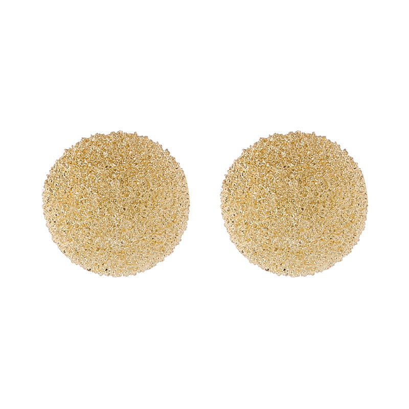 Women's Geometric Round Sier Pin Temperamental Minority Earrings