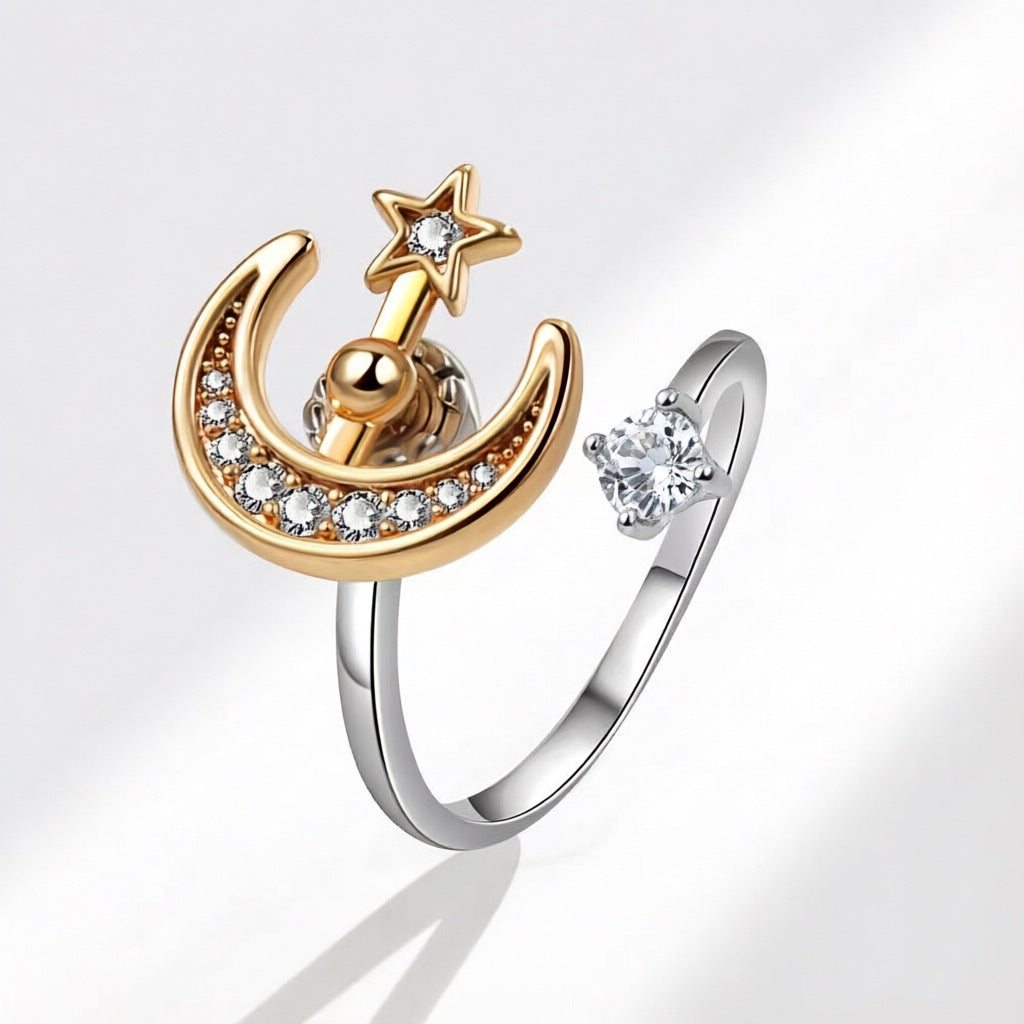 Sunflower Spinning Female Design Sense Fashion Ring