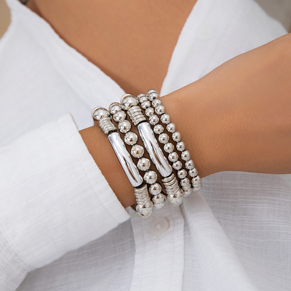Women's Heart Suit Sweet Cool String Beads Bracelet