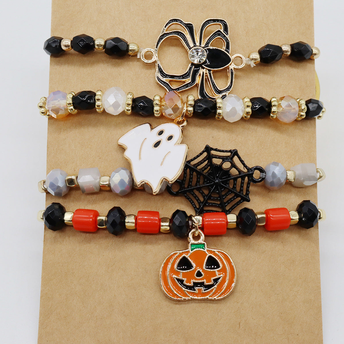 Black Red Orange Suit Spider Pumpkin Bracelets