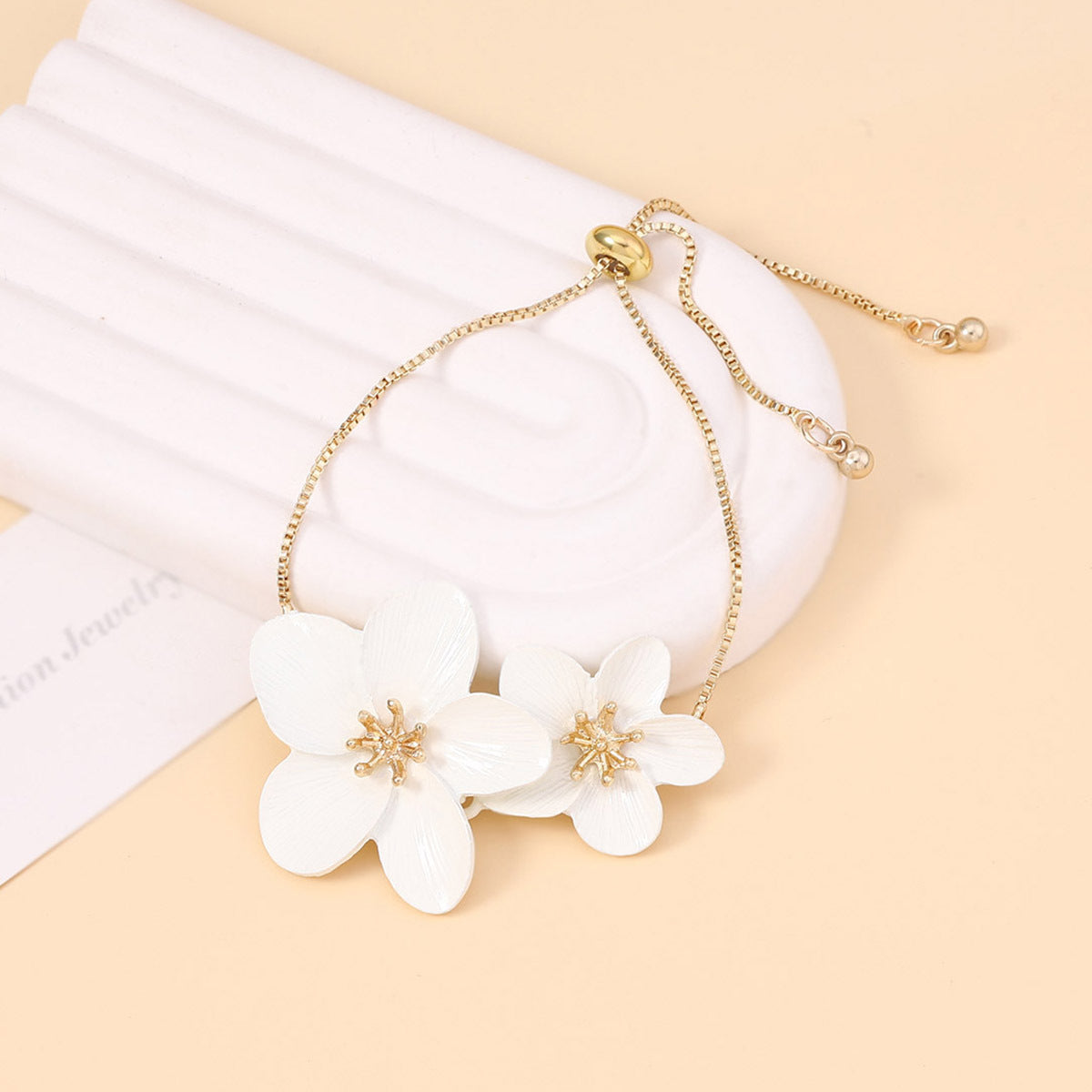 Fashion Enamel Fresh Three-dimensional Flower Versatile Simple Jewelry Set