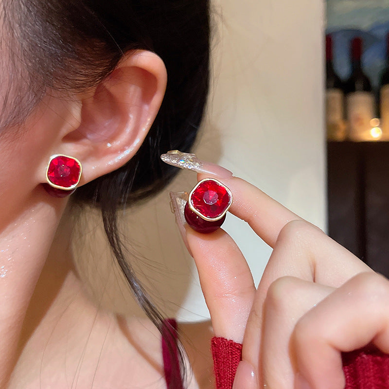 Women's For Light Luxury Minority Advanced Feeling Crystal Earrings