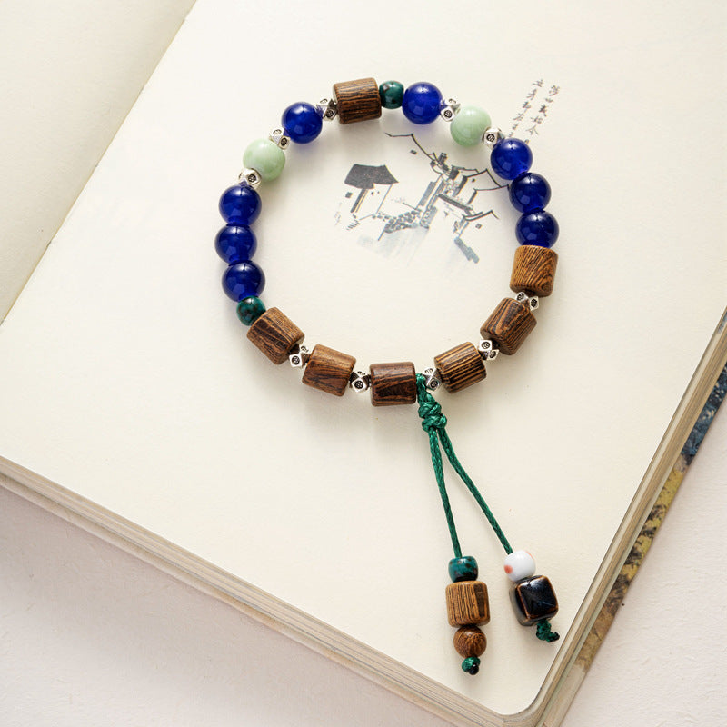 Women's & Men's Ornament Ice Crack Mori Style Single Circle Couple Bracelets