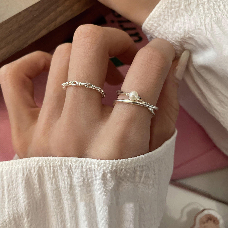 Pearl Cross For Affordable Luxury Fashion High Sense Design Rings