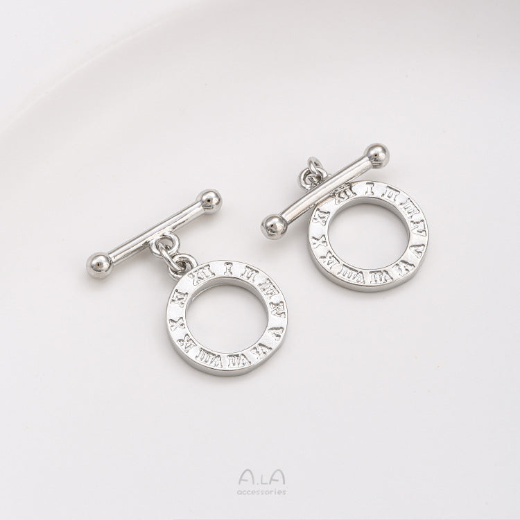 Gold Shaped Round Oval Buckle Crystal Pearl Jewelry Accessories