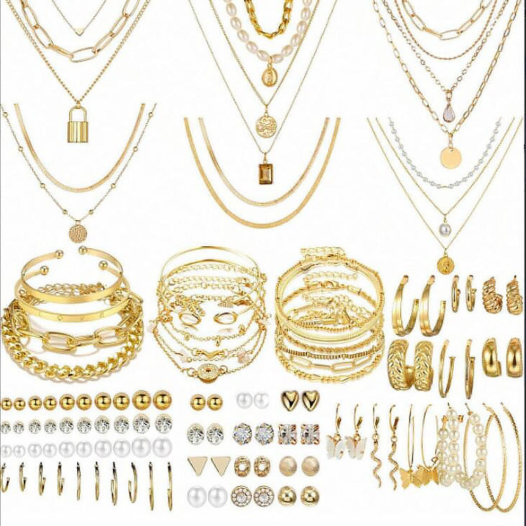 Women's Imitation Pearl Alloy Geometric Design Fashionable Jewelry Set