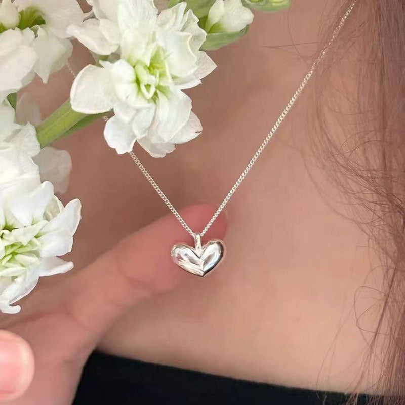 Sier Safety Lock Chinese Style White Necklace