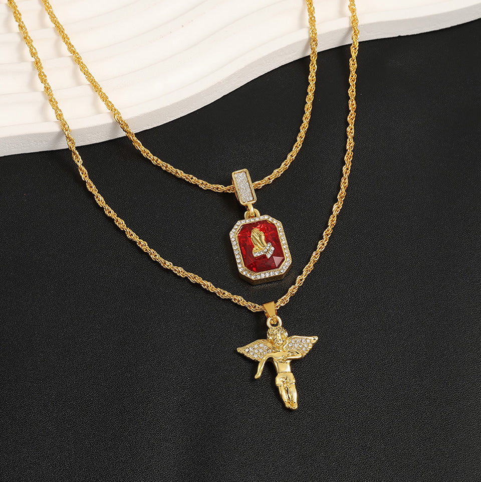 Angel Fashion Charm Hip Hop Rope Pendants