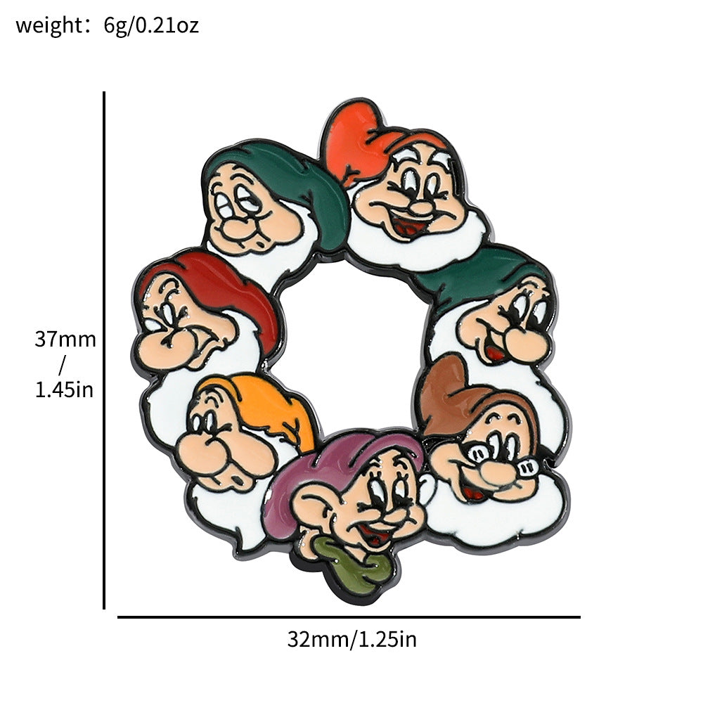 Princess Series Mickey Minnie Dwarf Winnie Brooches