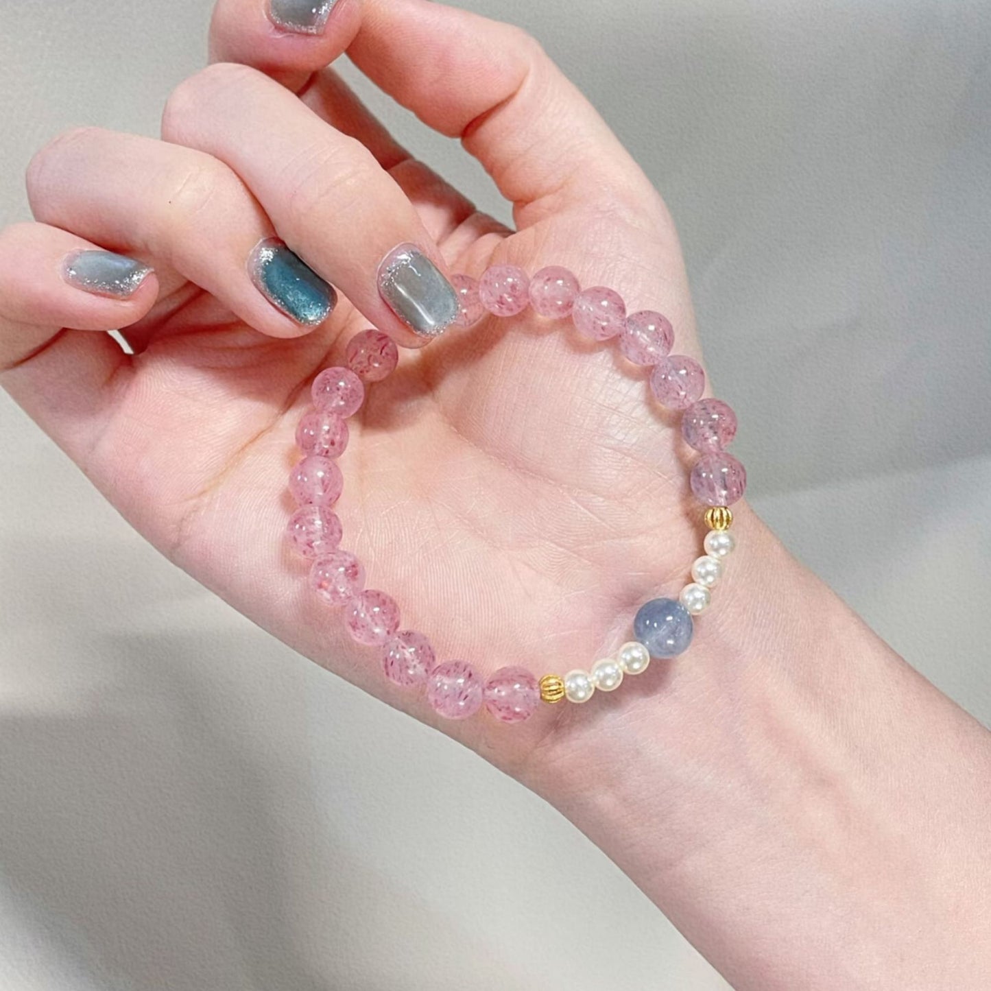 Pink Crystal Sweet Marriage Ball Life Bracelets