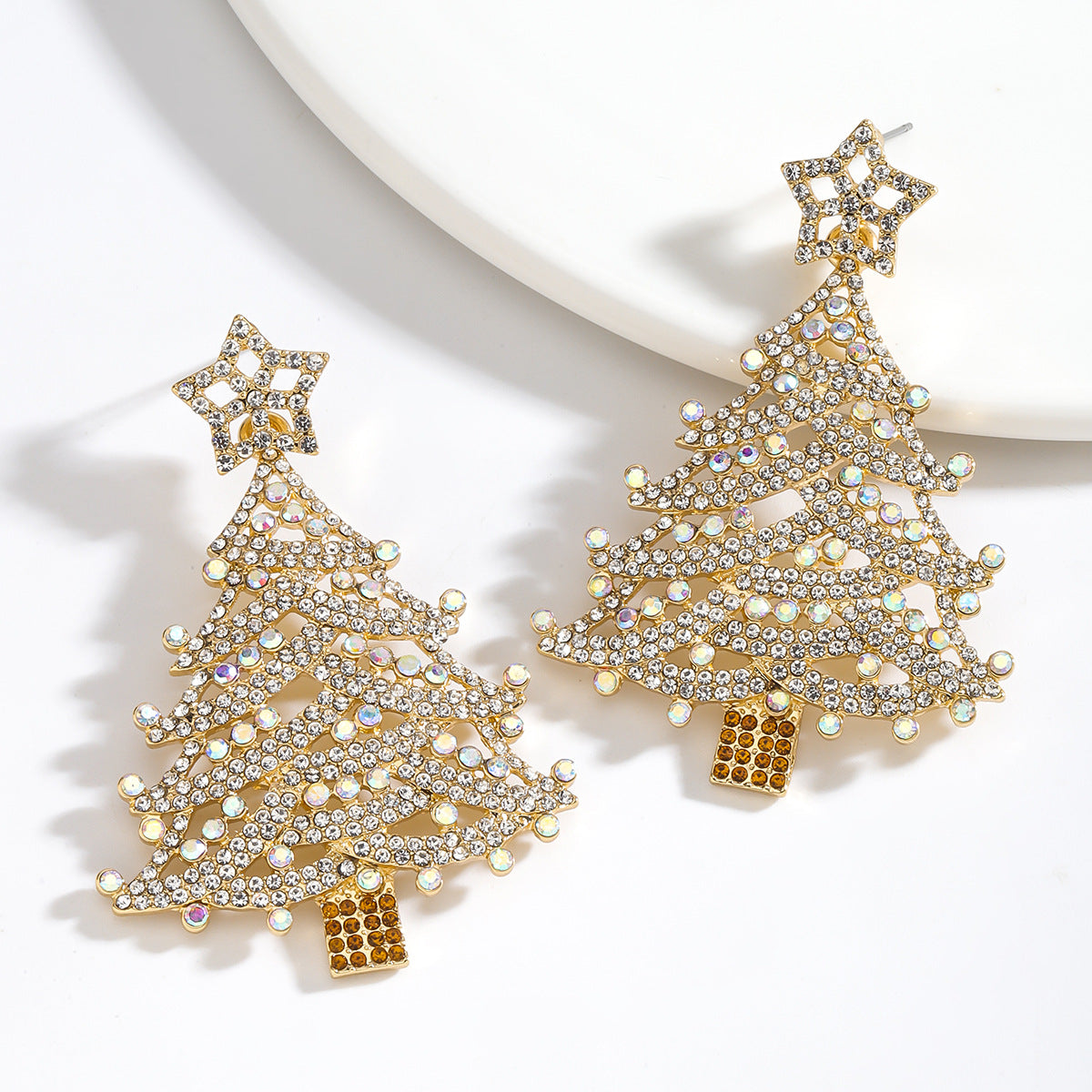 Christmas Tree Atmosphere Hollowed Fashion Personality Earrings