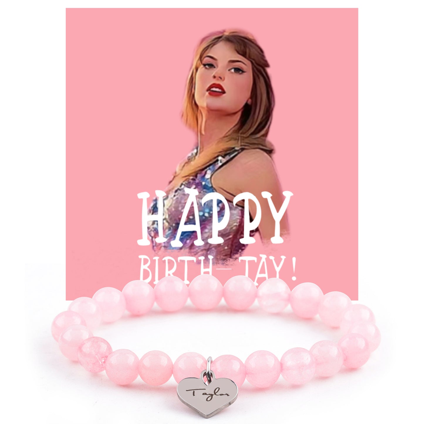 Steel Love Taylor Woven Pink Zebra Bracelets