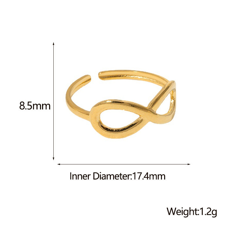 Female Niche Design Stainless Open Simple Rings