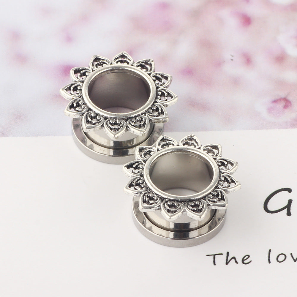 Fashion Ear Extender Stainless Steel Pulley Auricle Human Body Stud Earrings