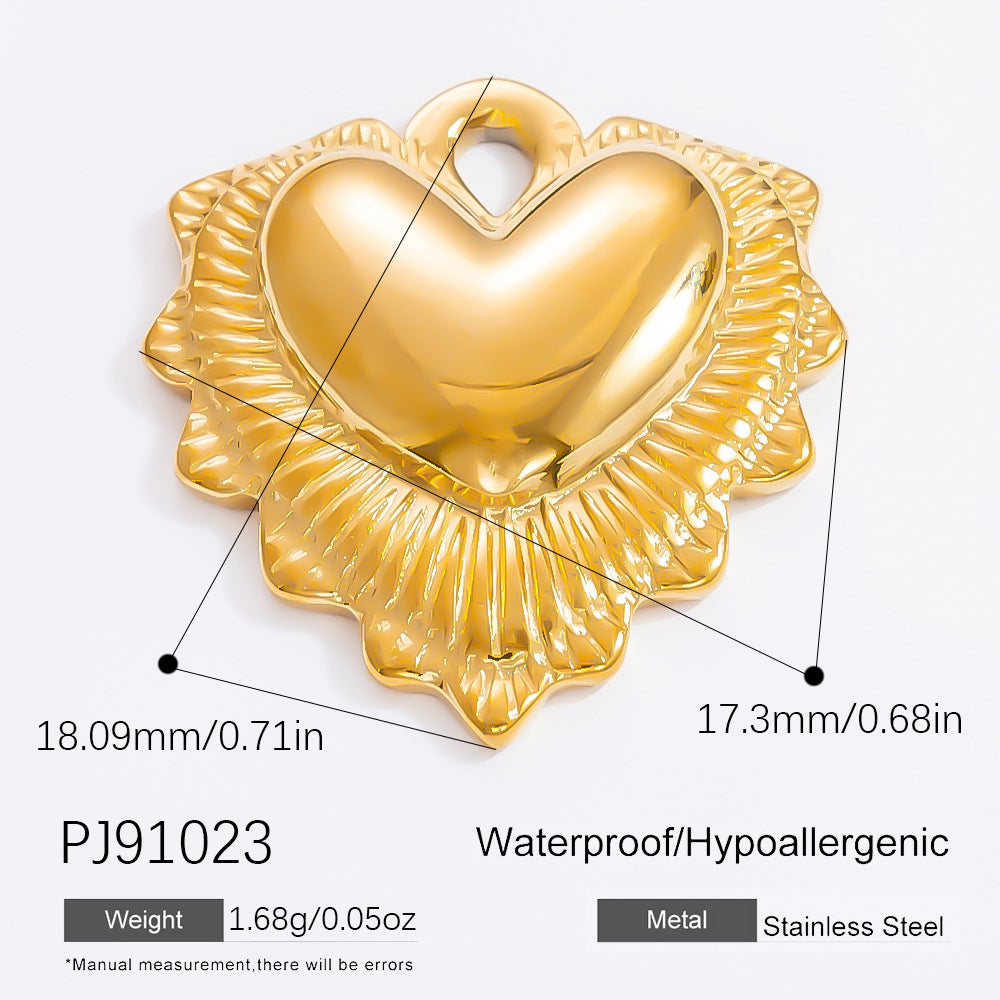 Inlaid Color Diamond Candy Moon Heart Earrings