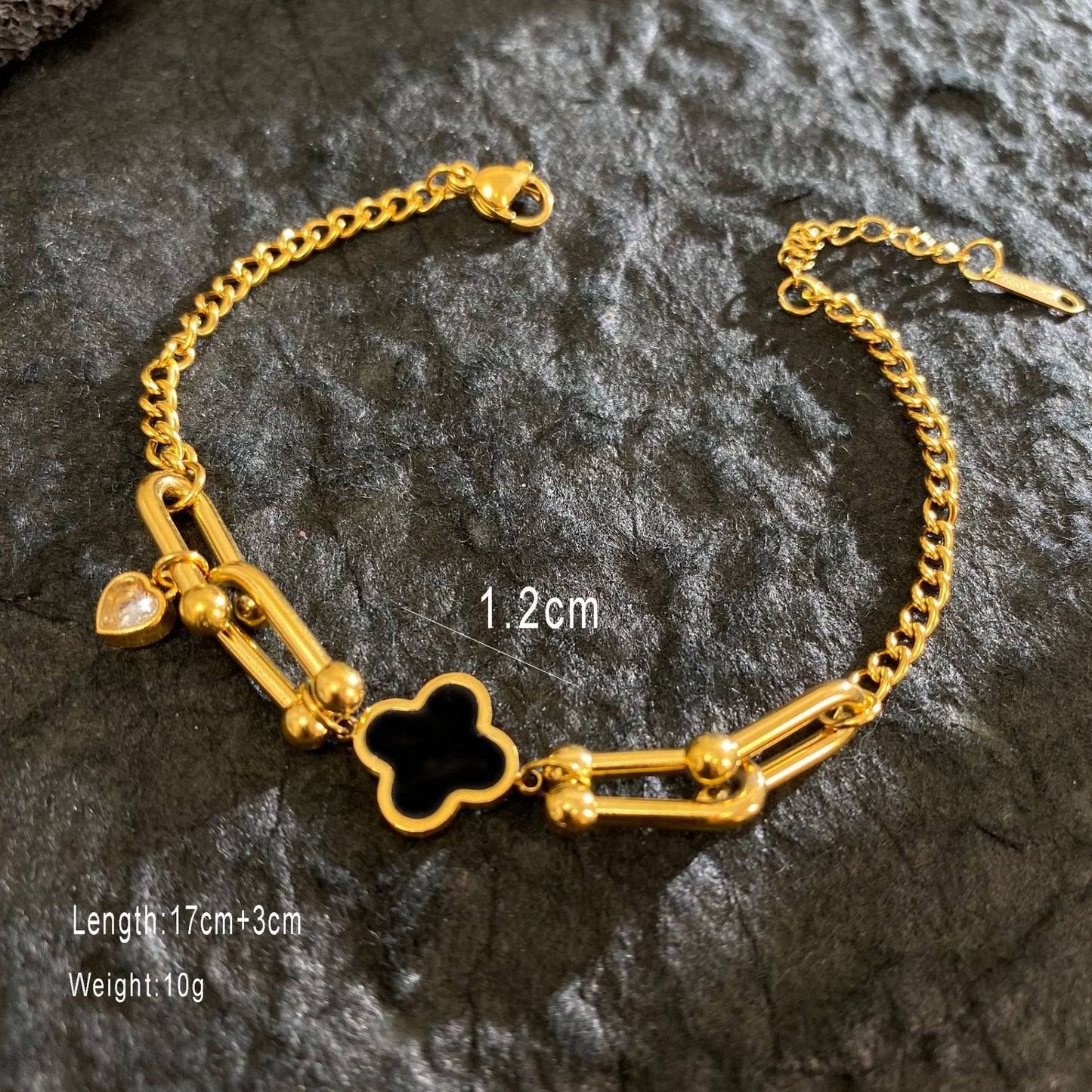 Titanium Steel Gold-plated High-grade Butterfly Clover Bracelets