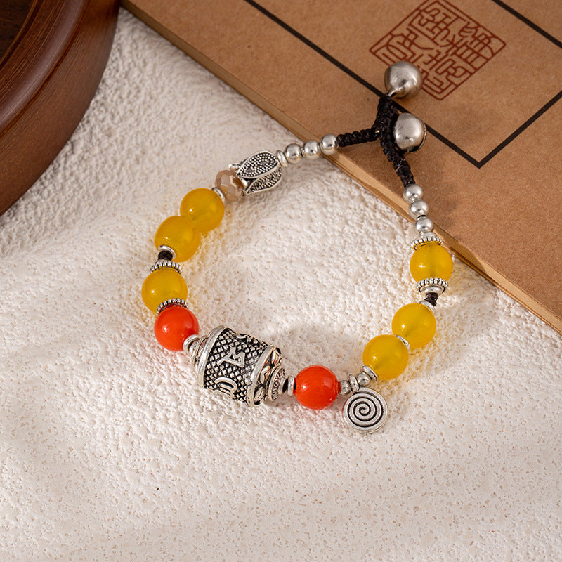 Colorful Turquoise Retro Artistic Personality Nepal Creative Crafts Braid Bracelet
