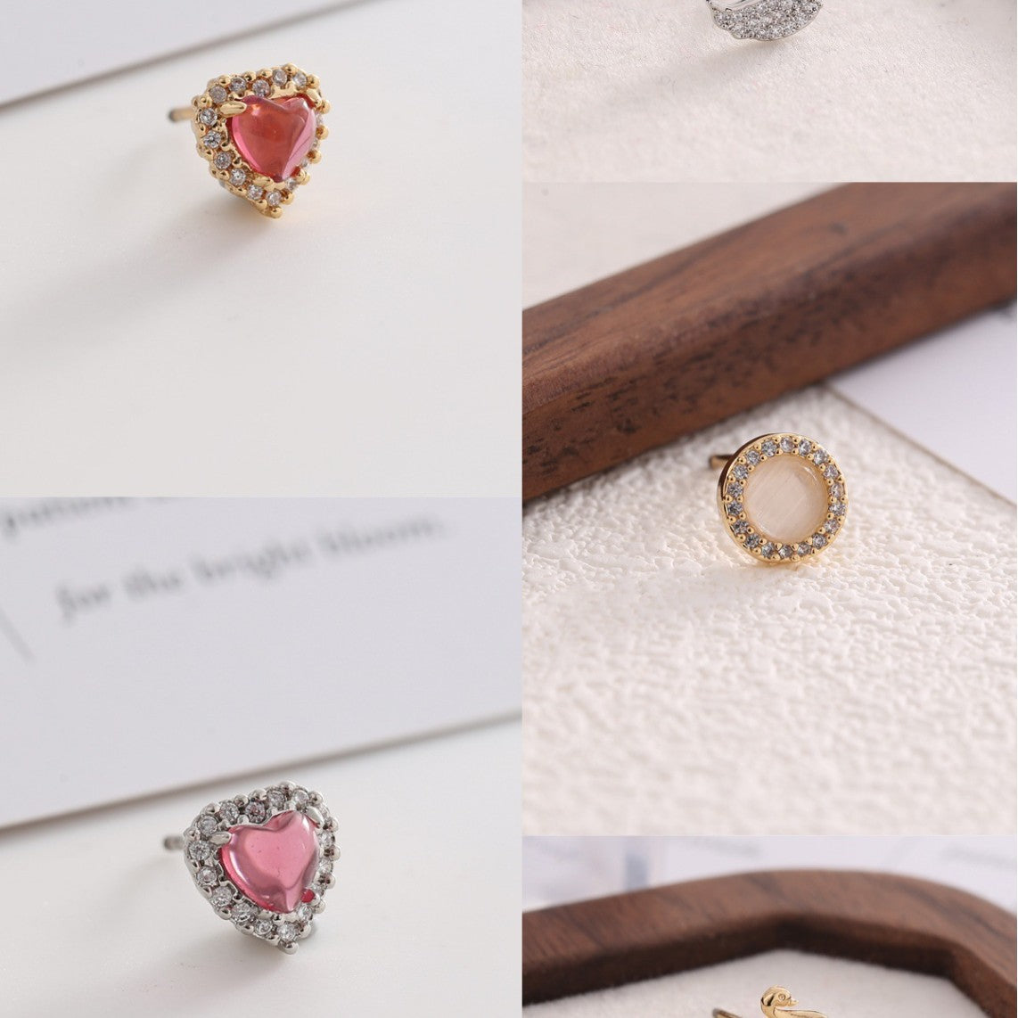 Zircon Imitation Pearl High Sense Simple Stylish Earrings