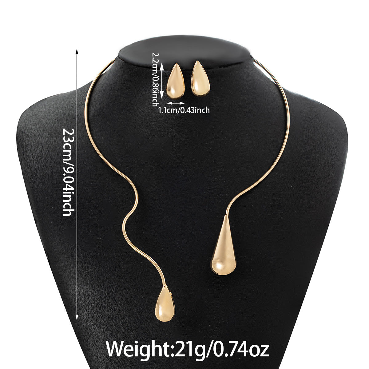 Exaggerated Personalized Minority Water Drop-shaped Irregular Rings