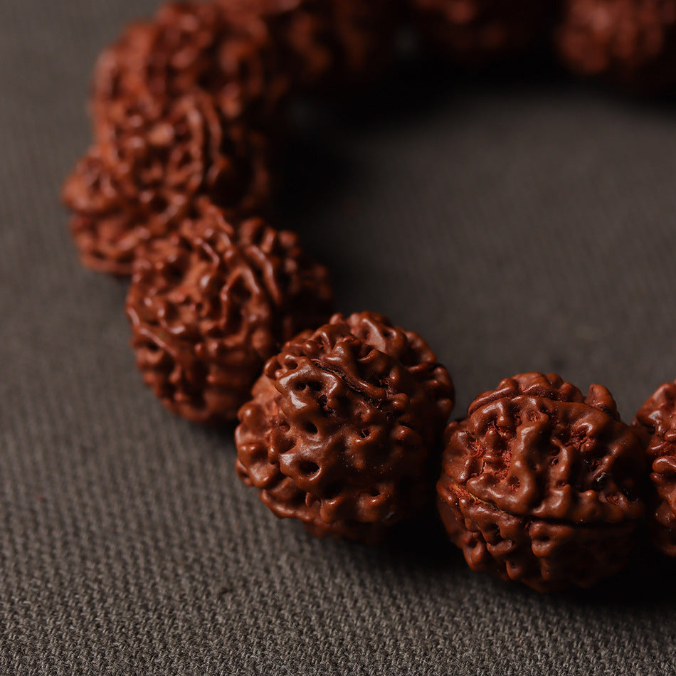 Machine Brush Dyed Double Dragon Corpulent Pure Beaded Buddha Crafts Bracelet