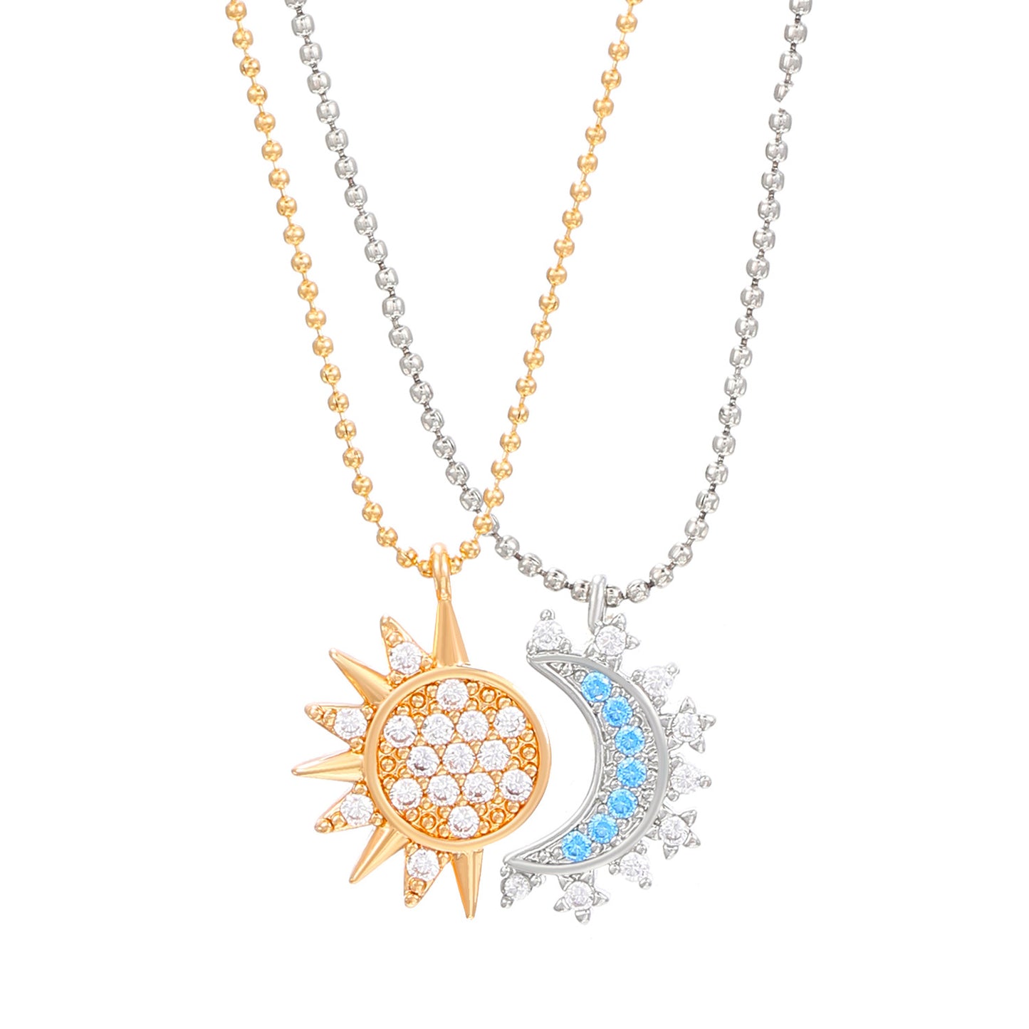Elegant Charming Diamond Sun Moon Female Rings