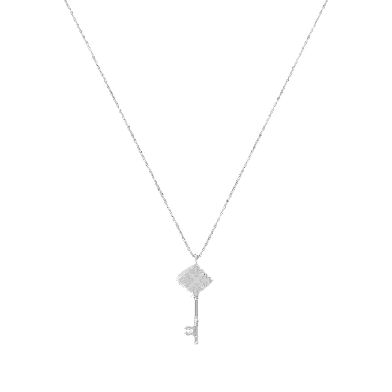 Women's Flower-de-luce Key Choker Light Luxury Clavicle Chain Necklace