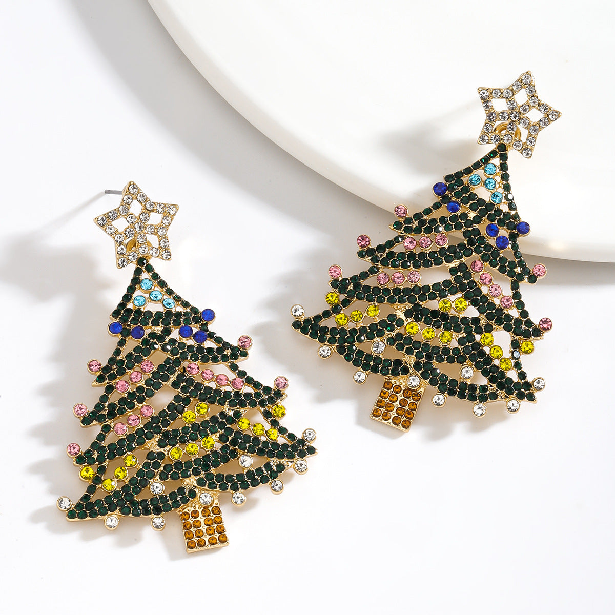 Christmas Tree Atmosphere Hollowed Fashion Personality Earrings