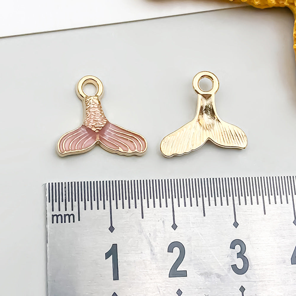 Colorful Oil Alloy Simulation Marine Conch Pendants