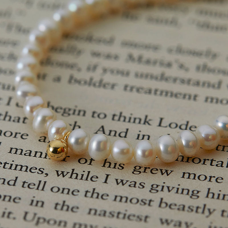 Pearl Little Golden Beans Female Design High-grade Girlfriends Bracelets